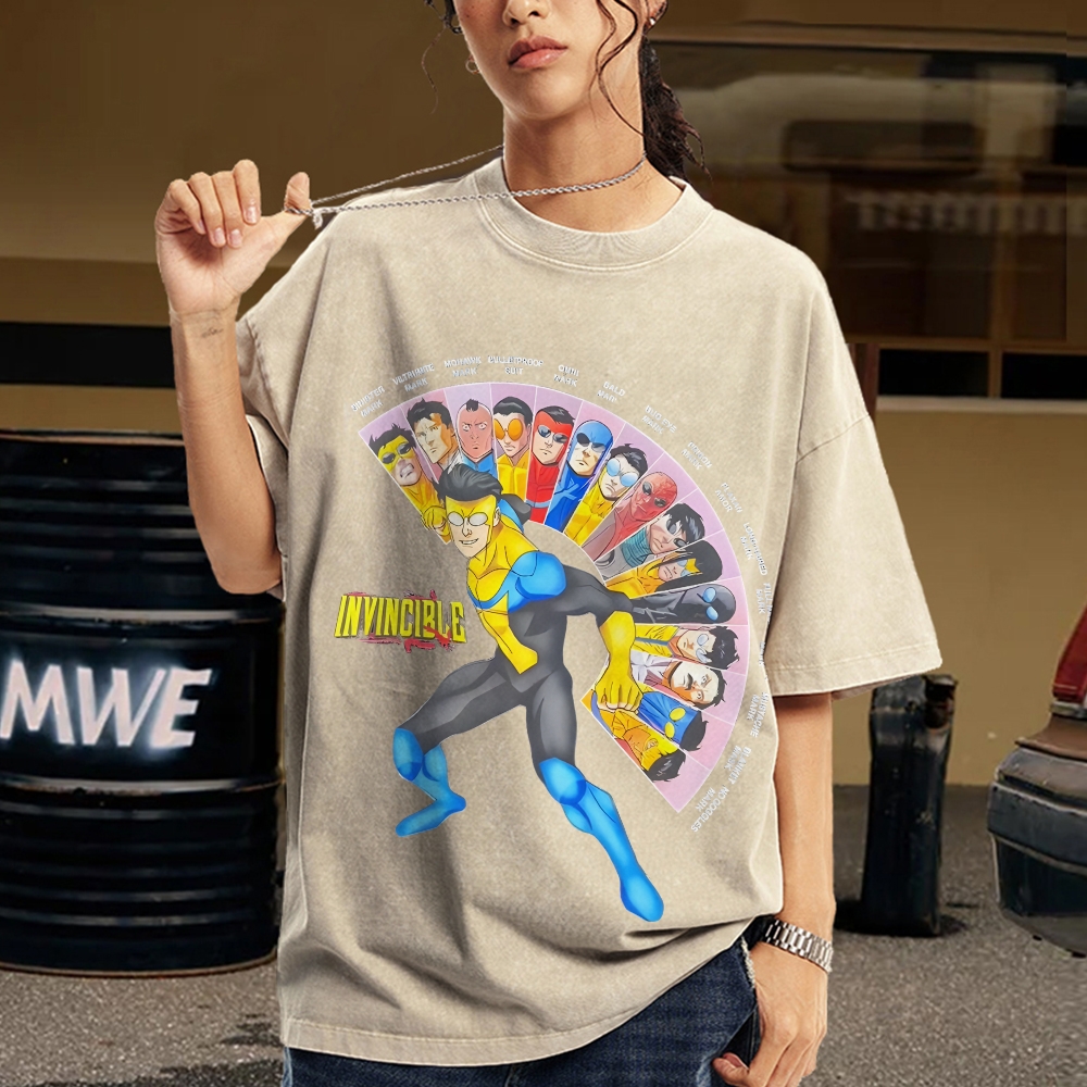 Unisex Vintage Washed T-Shirt Invincible