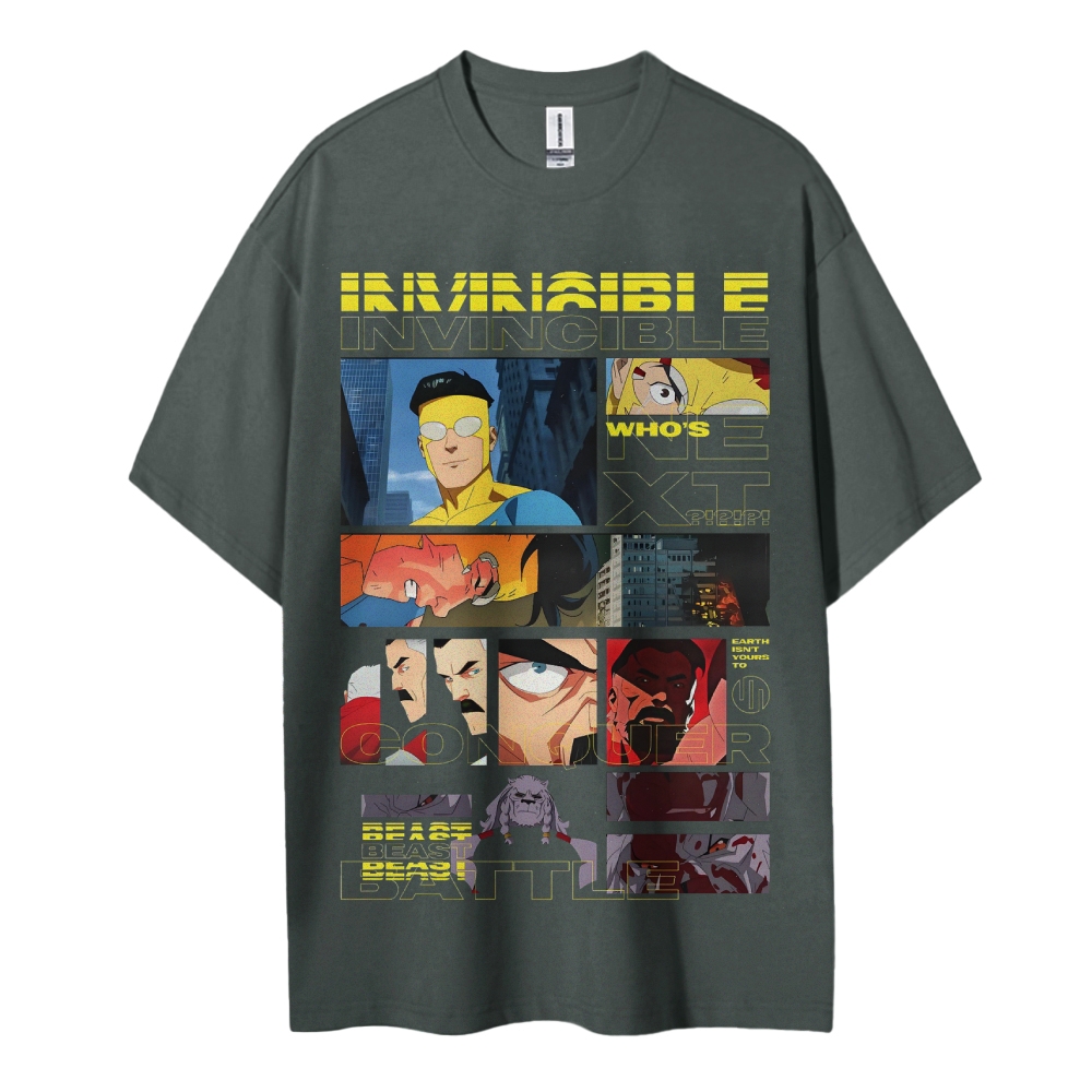 Invincible Cotton Unisex Crew Neck Anime T-Shirt