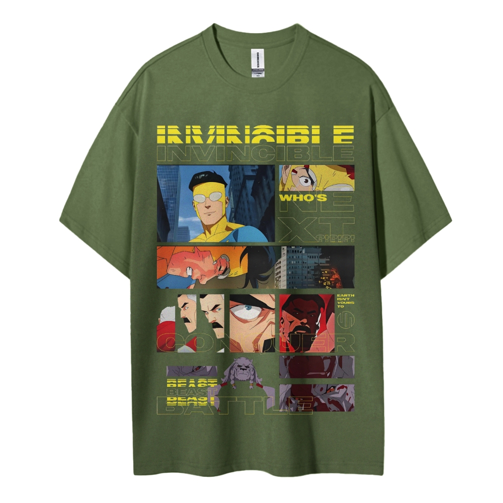 Invincible Cotton Unisex Crew Neck Anime T-Shirt