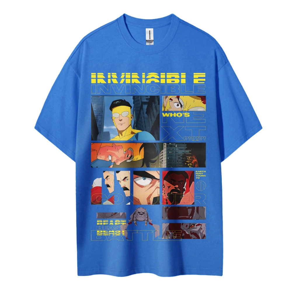 Invincible Cotton Unisex Crew Neck Anime T-Shirt