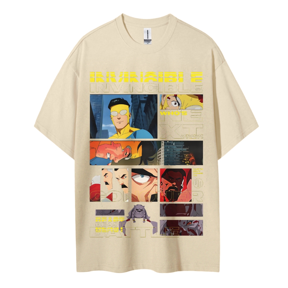 Invincible Cotton Unisex Crew Neck Anime T-Shirt
