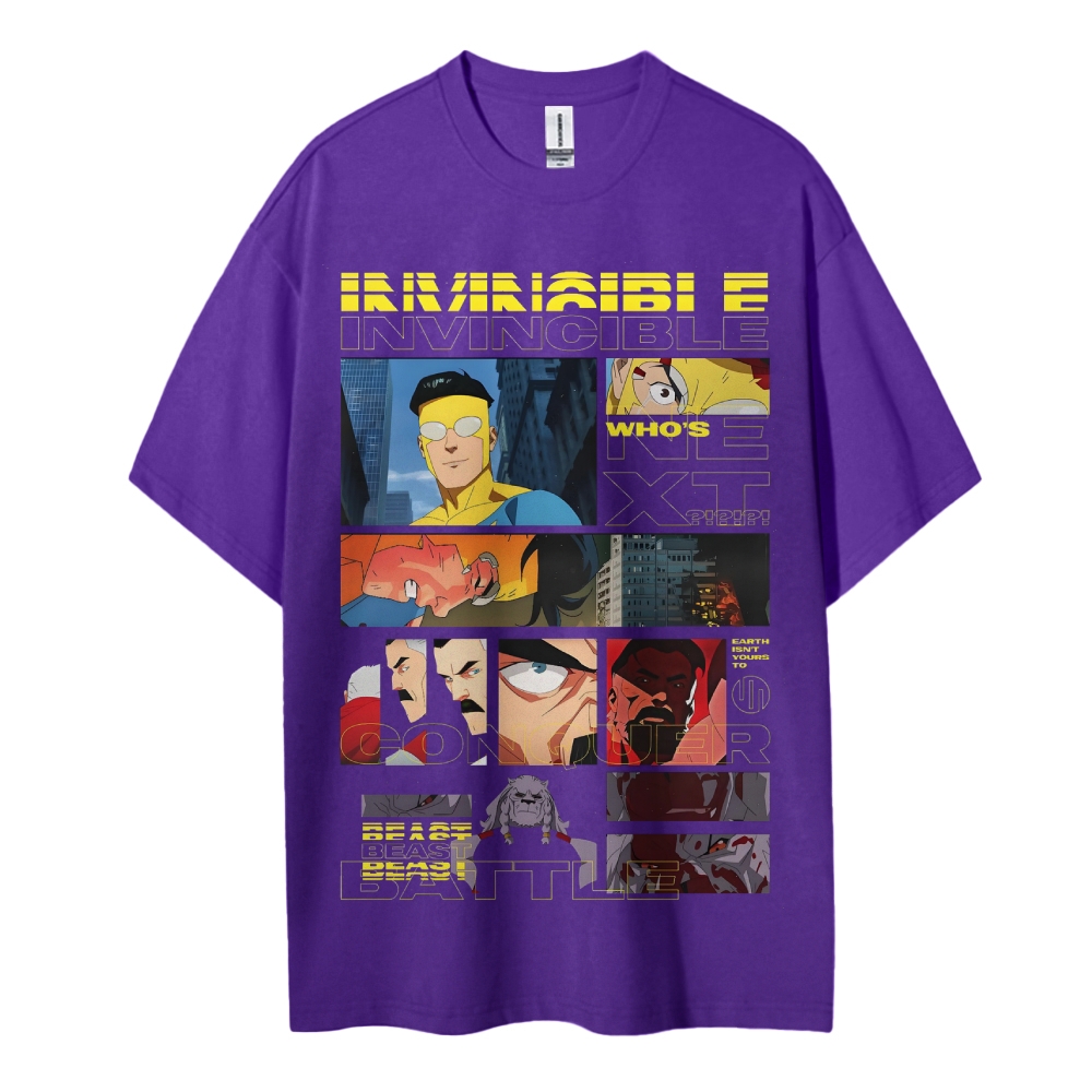 Invincible Cotton Unisex Crew Neck Anime T-Shirt