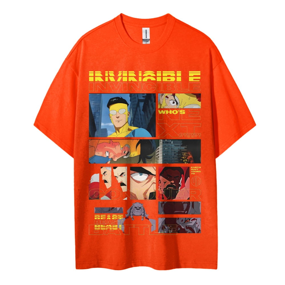 Invincible Cotton Unisex Crew Neck Anime T-Shirt