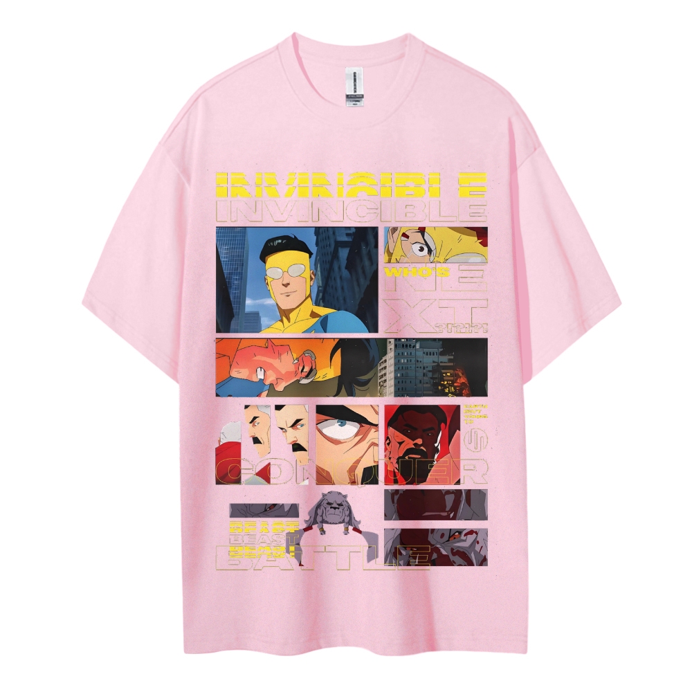 Invincible Cotton Unisex Crew Neck Anime T-Shirt