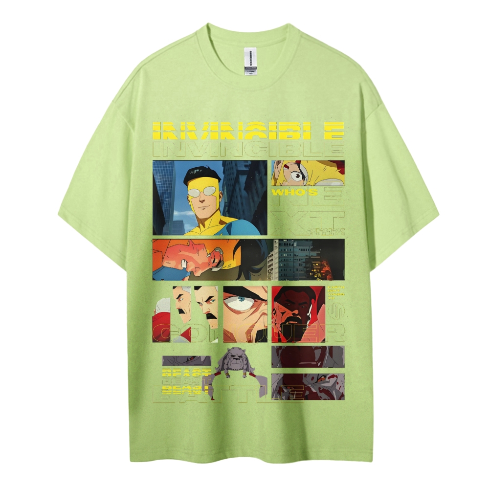 Invincible Cotton Unisex Crew Neck Anime T-Shirt