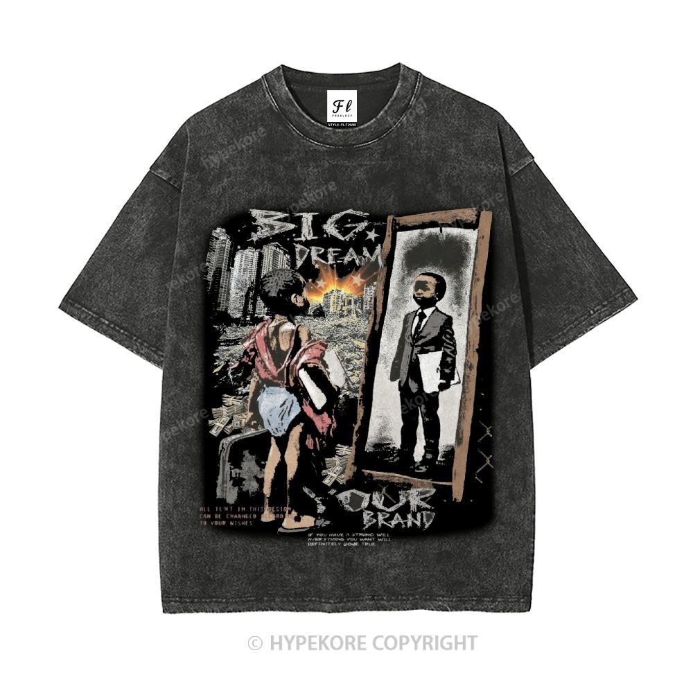 Unisex  BIG DREAM Washed T-Shirt