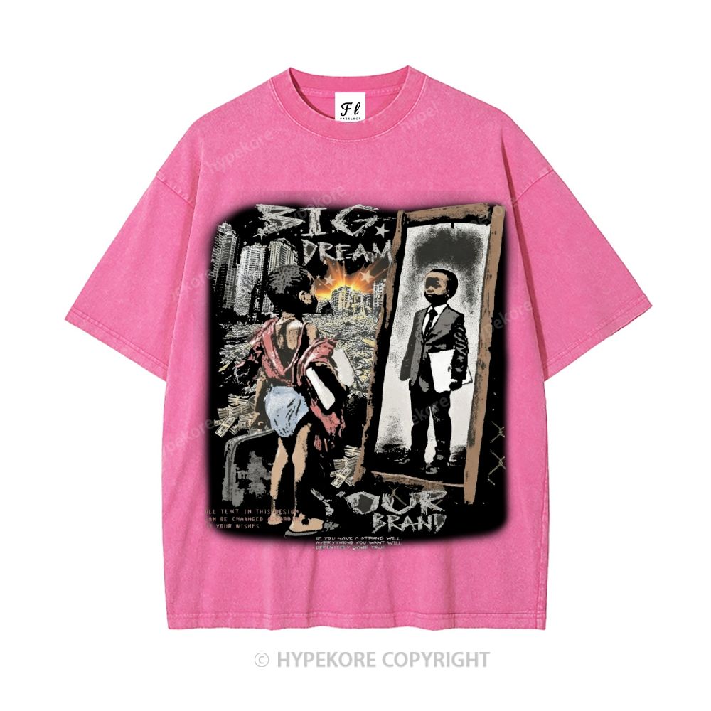 Unisex  BIG DREAM Washed T-Shirt