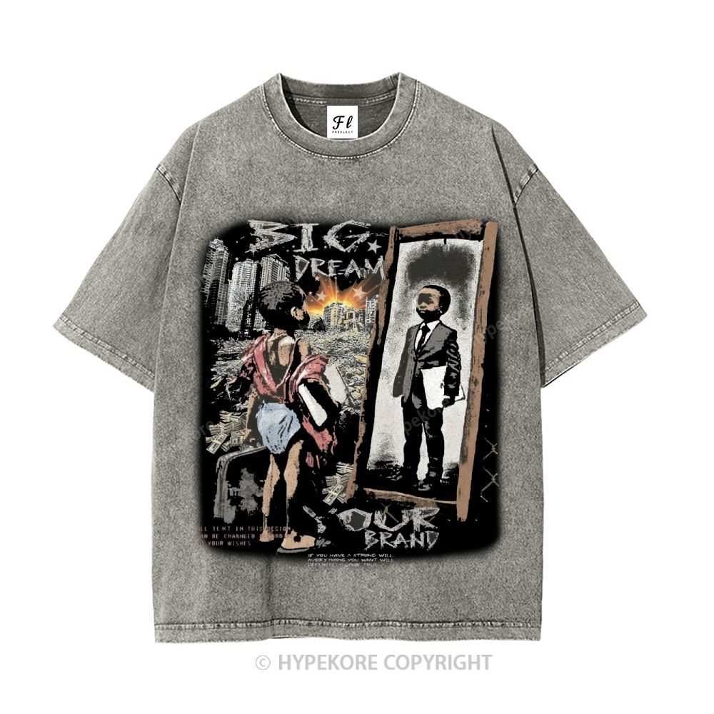 Unisex  BIG DREAM Washed T-Shirt