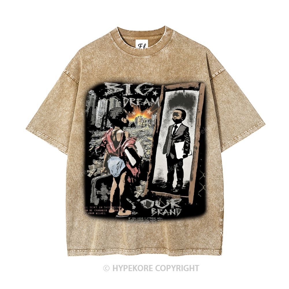 Unisex  BIG DREAM Washed T-Shirt