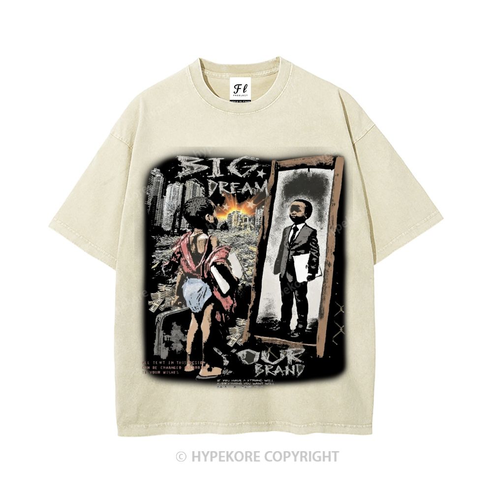 Unisex  BIG DREAM Washed T-Shirt