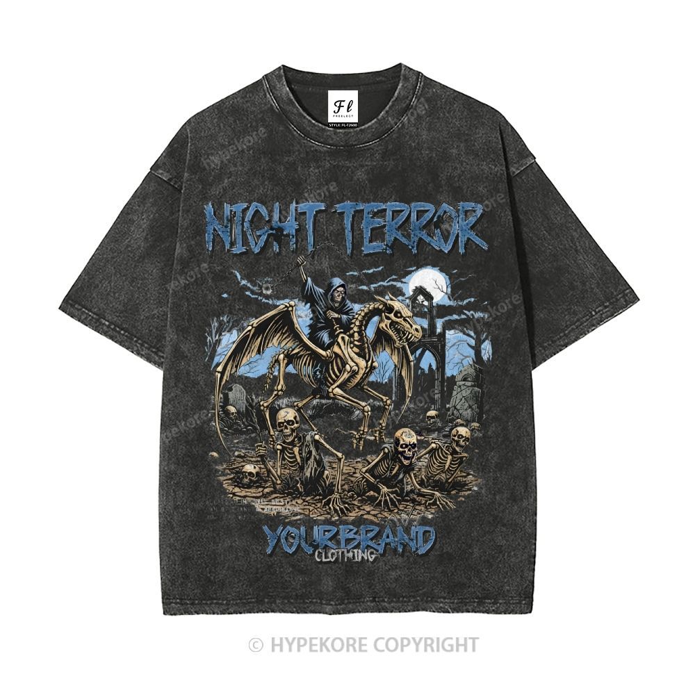 Unisex  NIGHT TERROR Washed T-Shirt