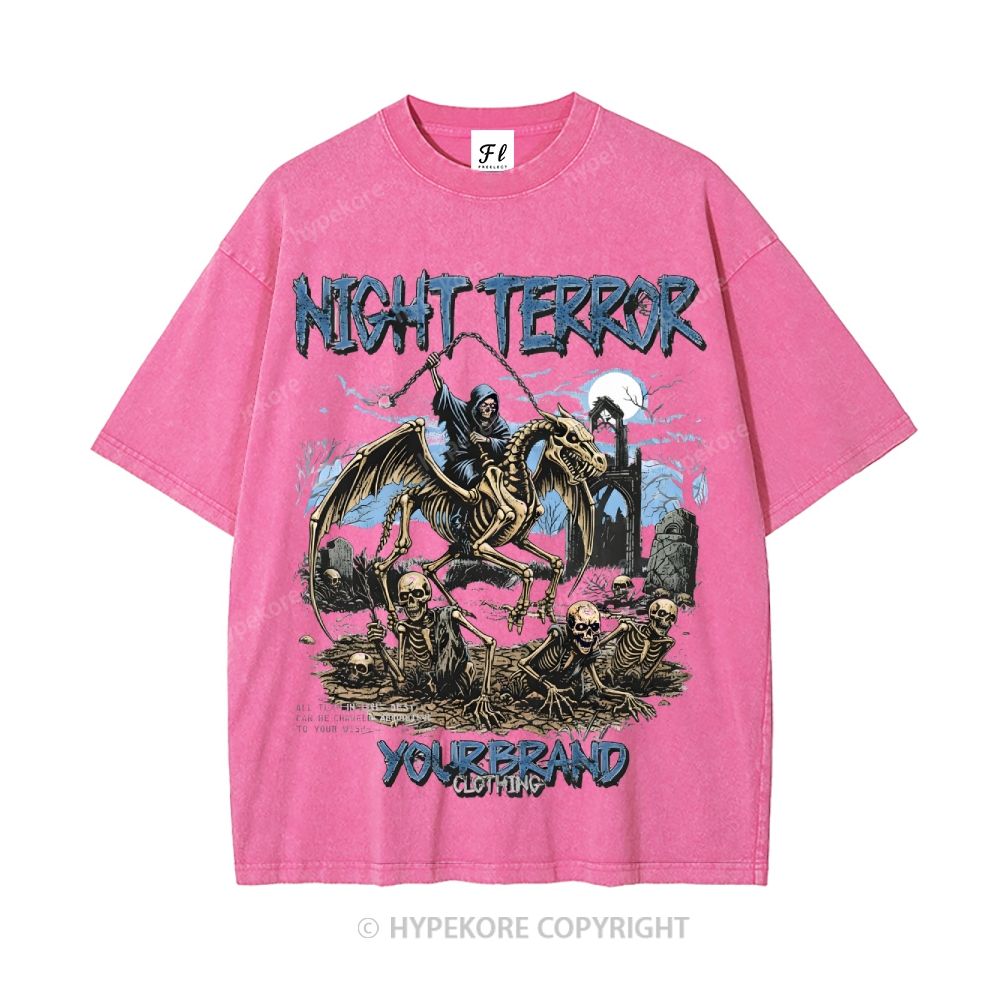 Unisex  NIGHT TERROR Washed T-Shirt