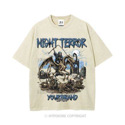 Unisex  NIGHT TERROR Washed T-Shirt