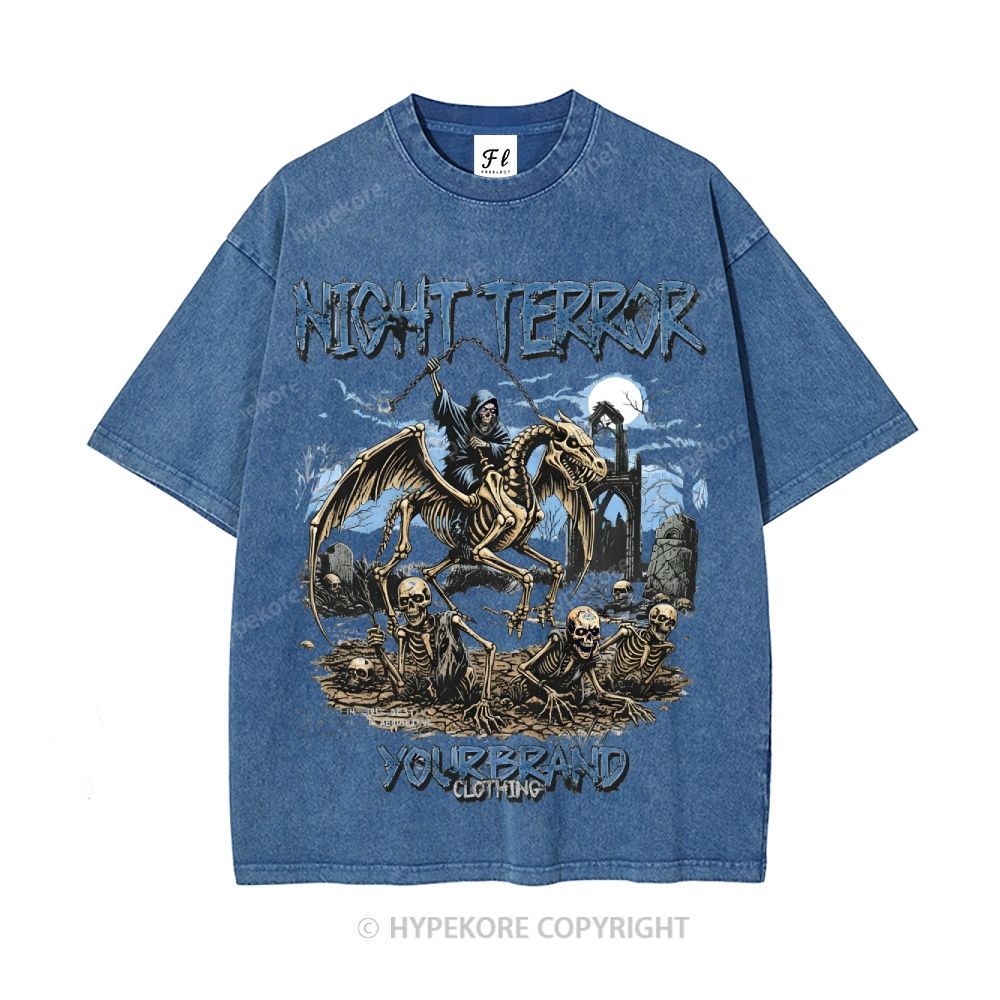 Unisex  NIGHT TERROR Washed T-Shirt