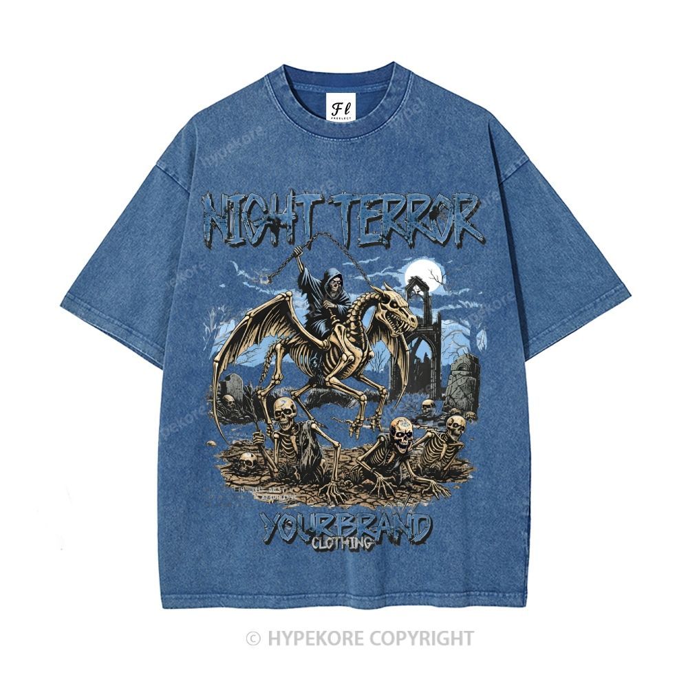 Unisex  NIGHT TERROR Washed T-Shirt