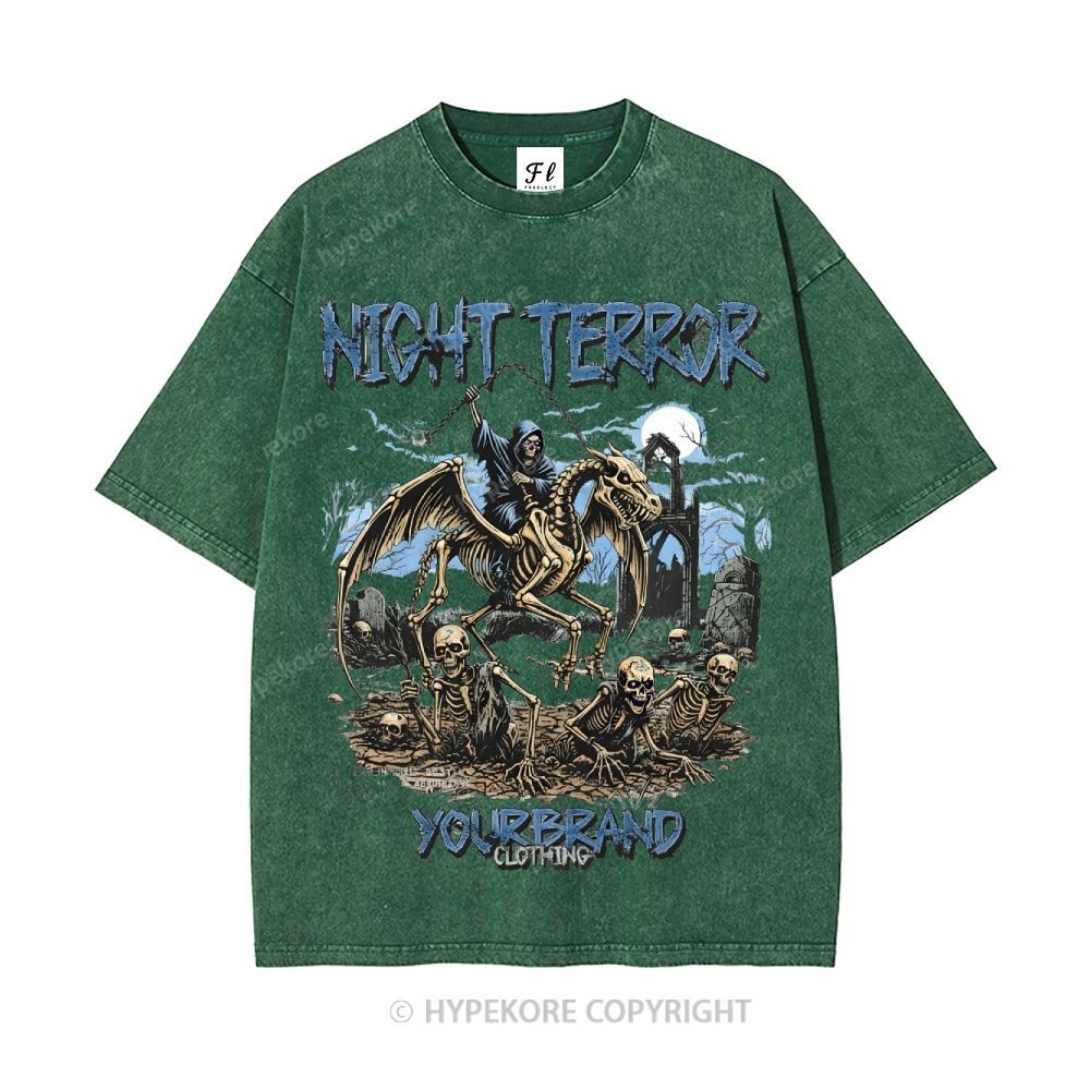 Unisex  NIGHT TERROR Washed T-Shirt