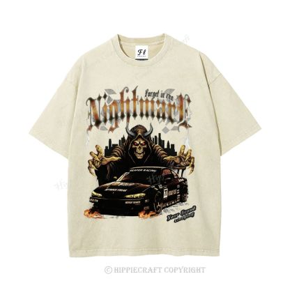 Unisex  NIGHTMARE FORGET IN FIRE Washed T-Shirt