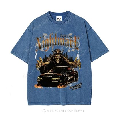 Unisex  NIGHTMARE FORGET IN FIRE Washed T-Shirt