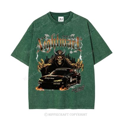 Unisex  NIGHTMARE FORGET IN FIRE Washed T-Shirt