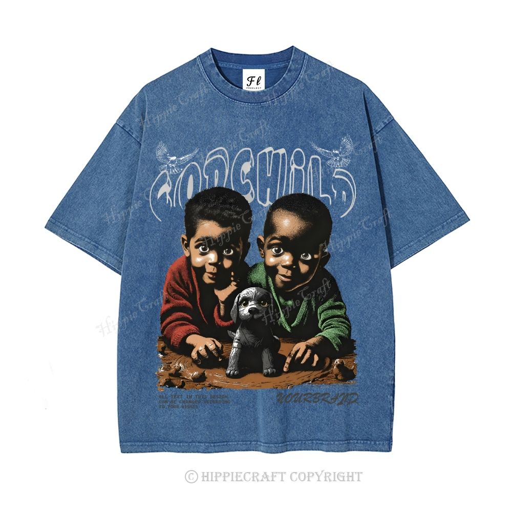 Unisex  GODCHILD Washed T-Shirt