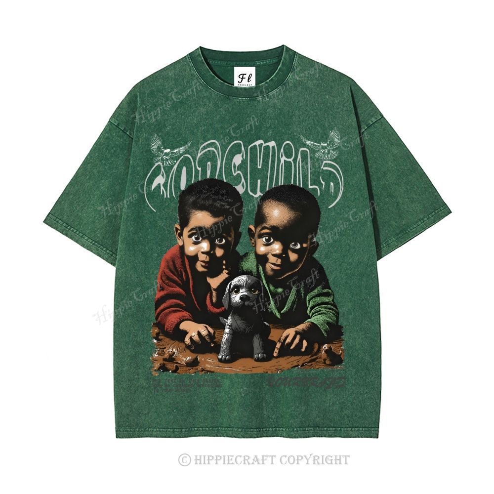 Unisex  GODCHILD Washed T-Shirt