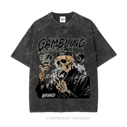 Unisex  KING OF GAMBLING Washed T-Shirt
