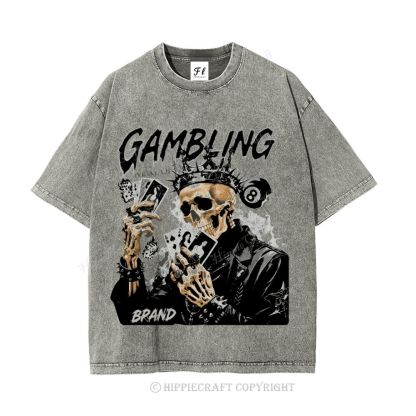 Unisex  KING OF GAMBLING Washed T-Shirt