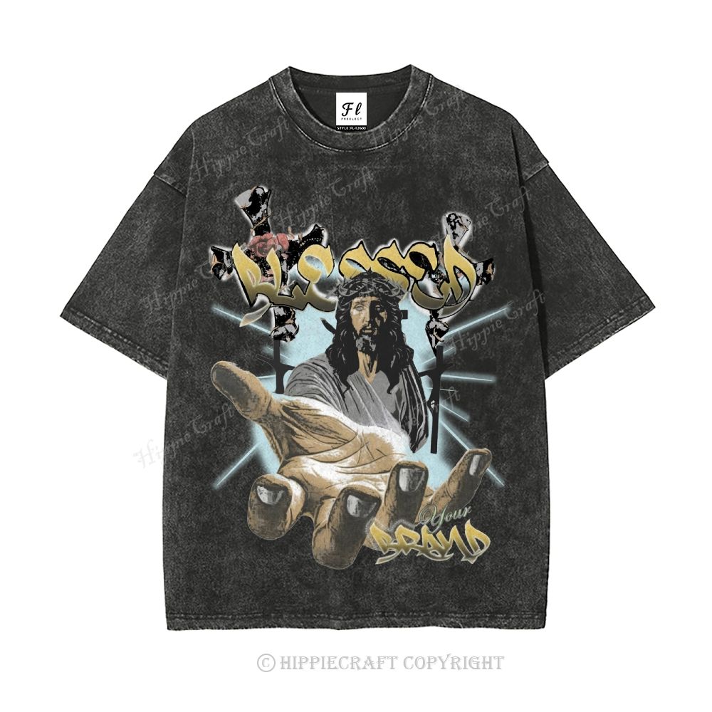 Unisex  BLESSED Washed T-Shirt