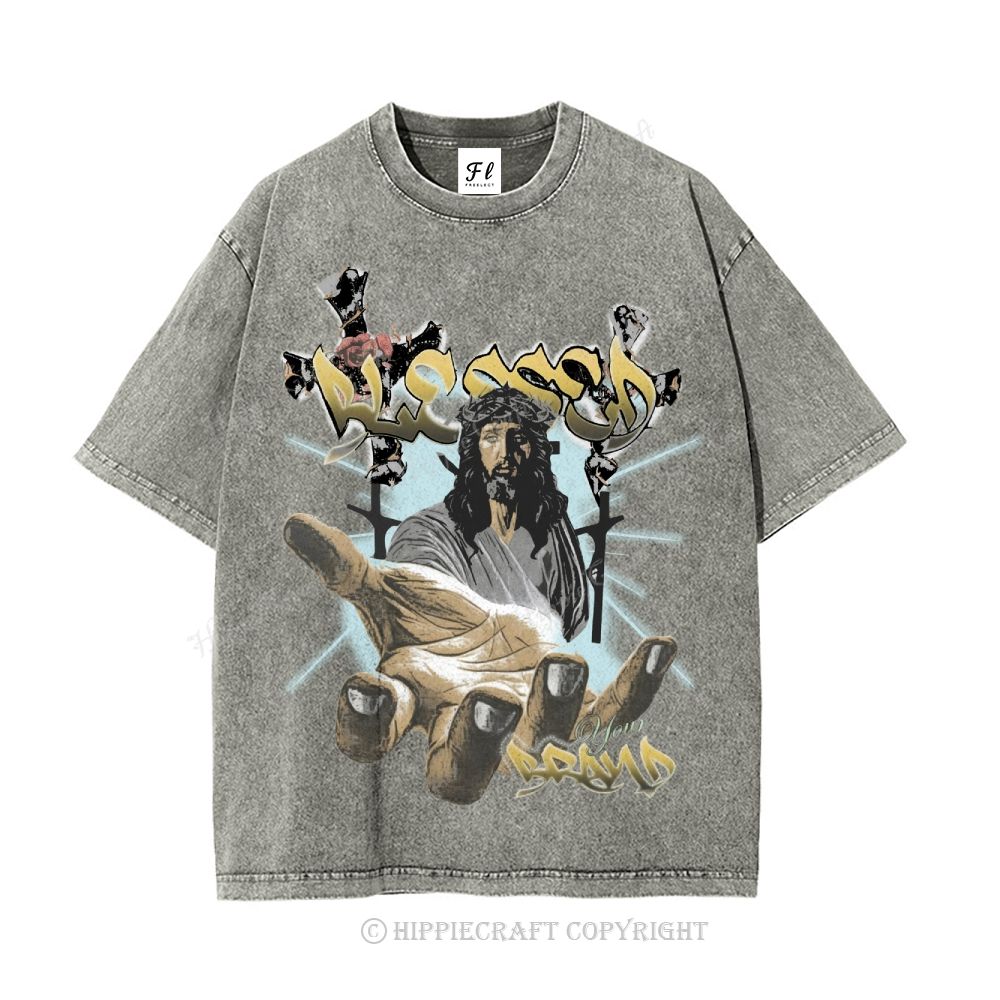 Unisex  BLESSED Washed T-Shirt