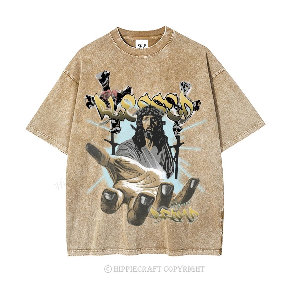 Unisex  BLESSED Washed T-Shirt