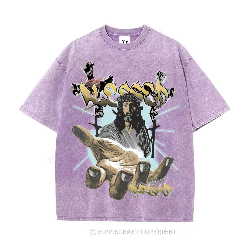 Unisex  BLESSED Washed T-Shirt