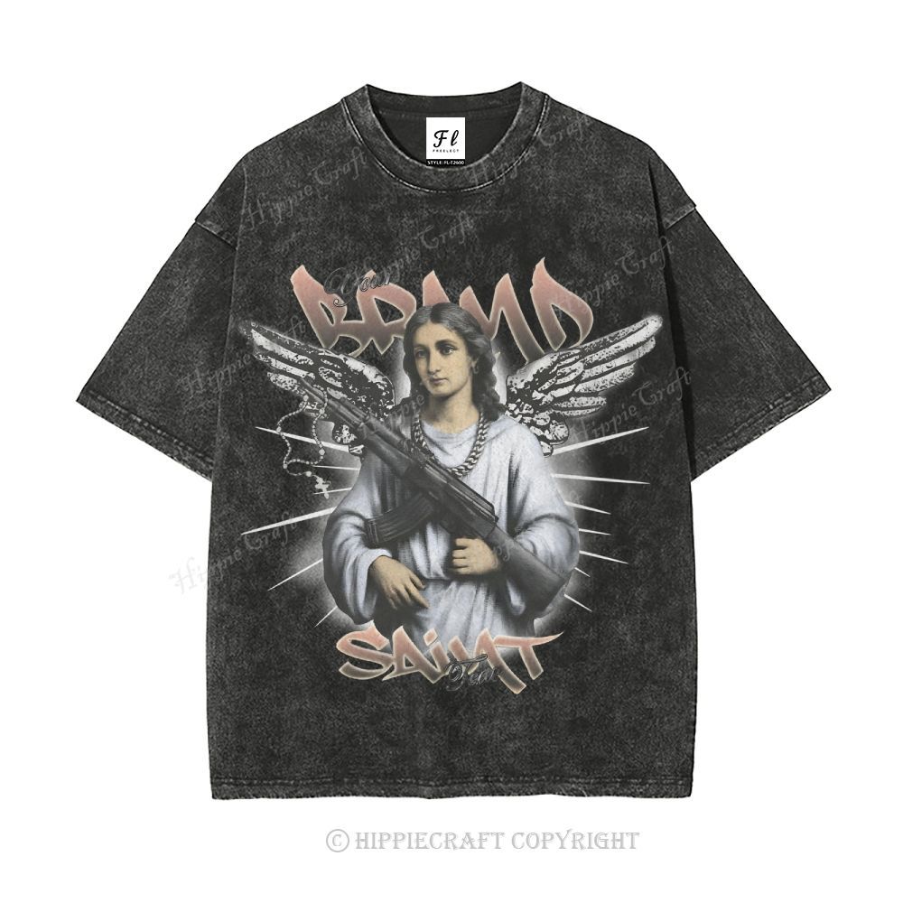 Unisex  SAINT TEAR Washed T-Shirt