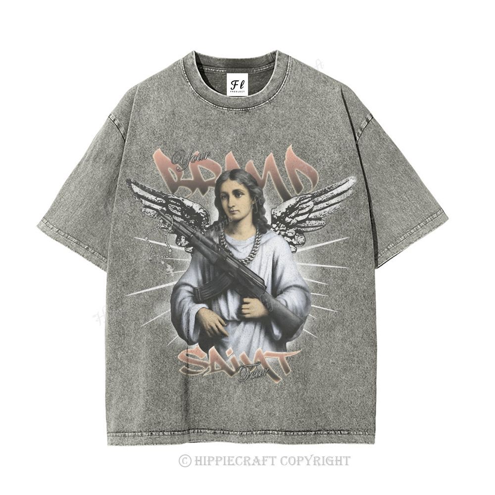 Unisex  SAINT TEAR Washed T-Shirt