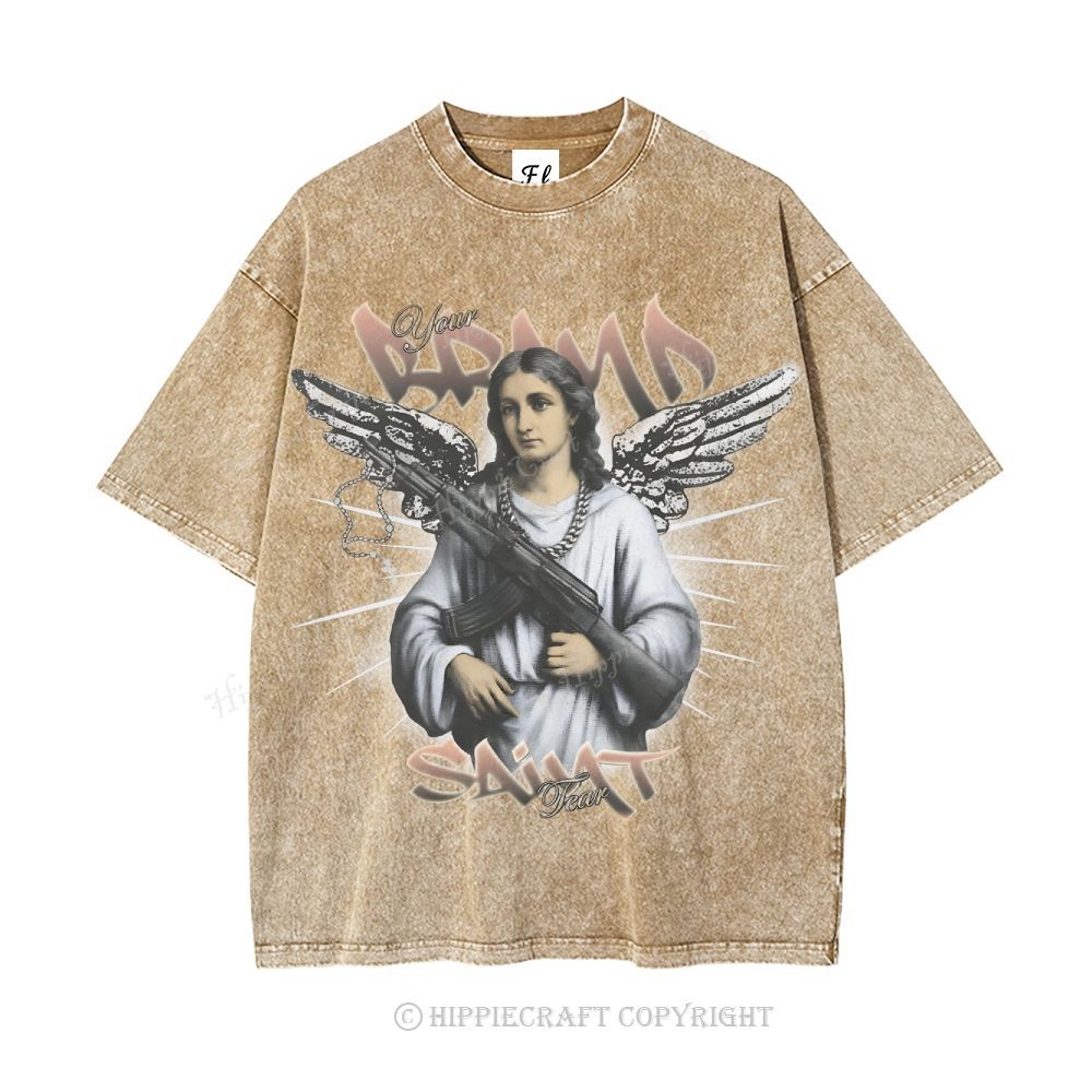 Unisex  SAINT TEAR Washed T-Shirt