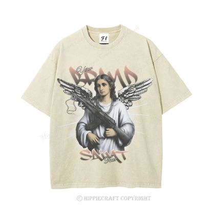 Unisex  SAINT TEAR Washed T-Shirt