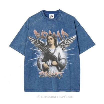 Unisex  SAINT TEAR Washed T-Shirt