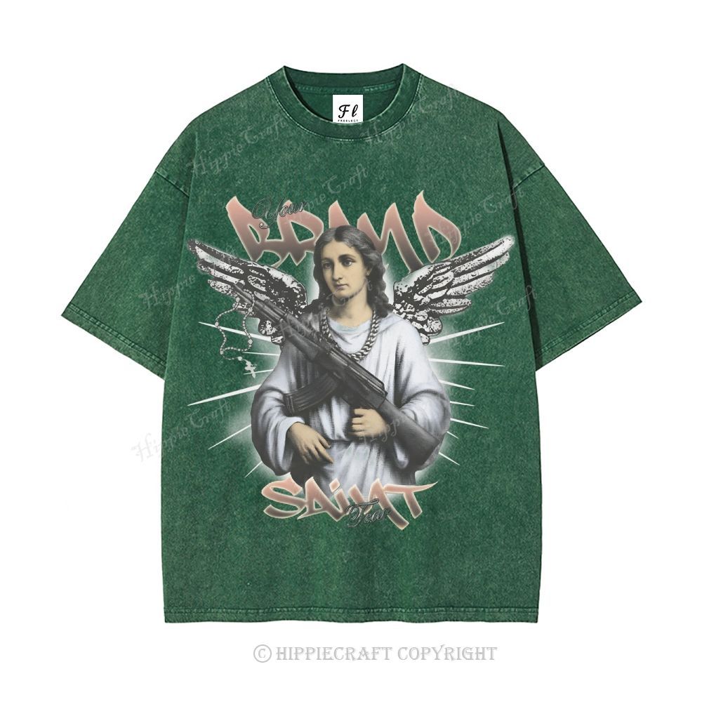 Unisex  SAINT TEAR Washed T-Shirt