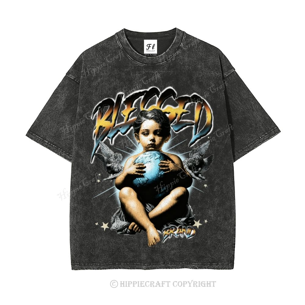 Unisex  BLESSED Washed T-Shirt
