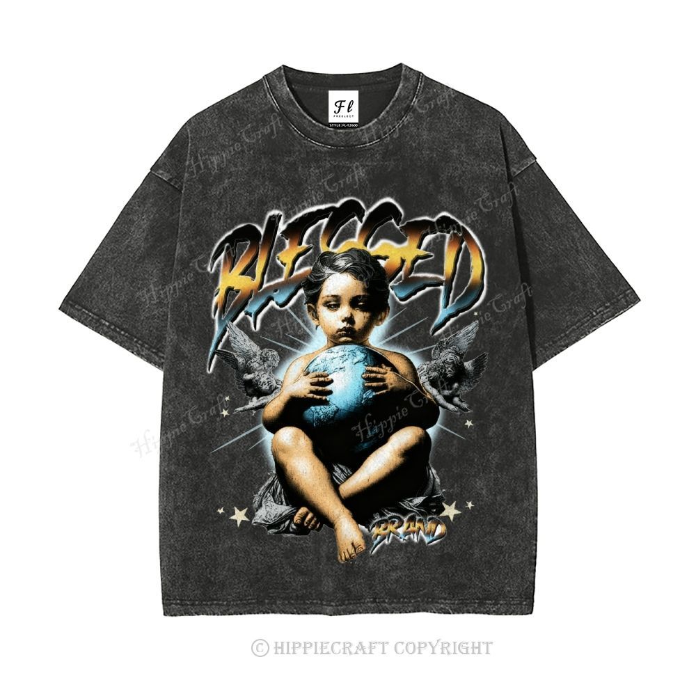 Unisex  BLESSED Washed T-Shirt