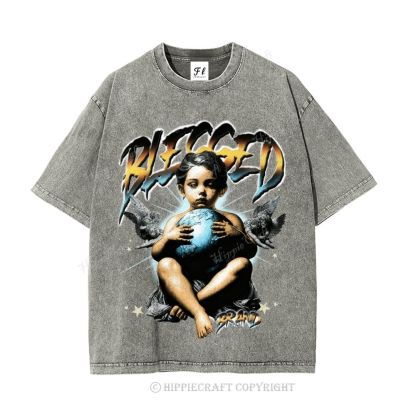 Unisex  BLESSED Washed T-Shirt