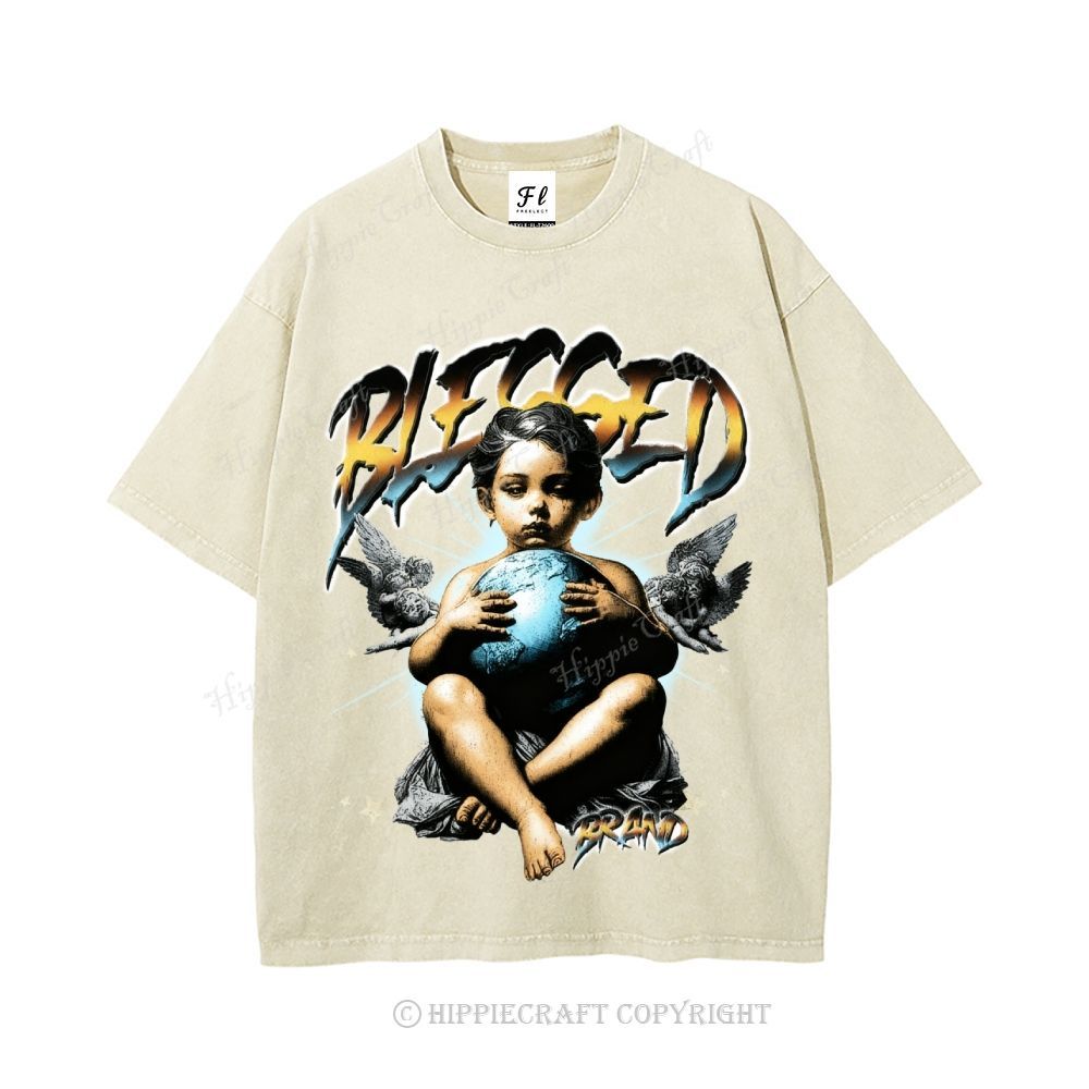 Unisex BLESSED Washed T-Shirt