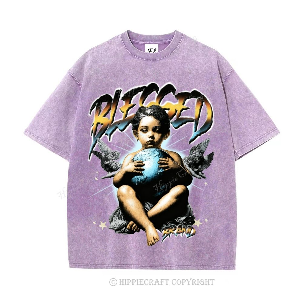 Unisex  BLESSED Washed T-Shirt