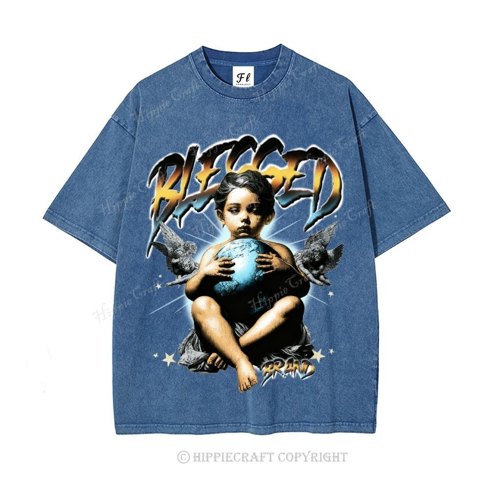 Unisex  BLESSED Washed T-Shirt