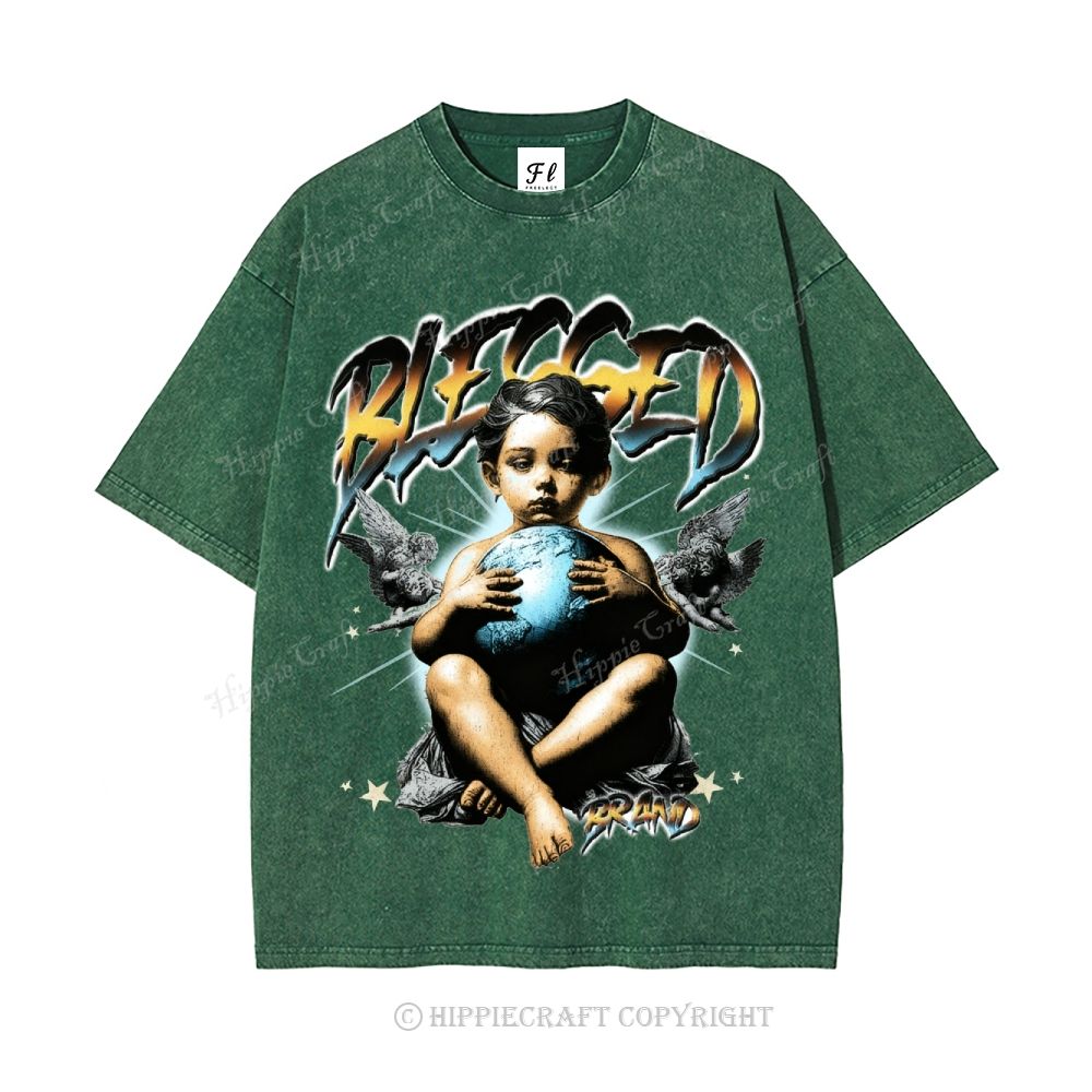 Unisex  BLESSED Washed T-Shirt