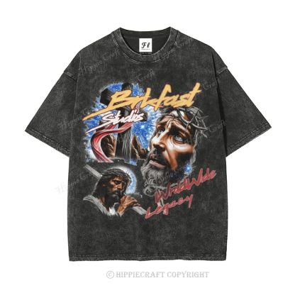 Unisex  jesus bible Washed T-Shirt