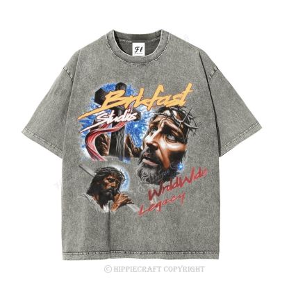 Unisex  jesus bible Washed T-Shirt