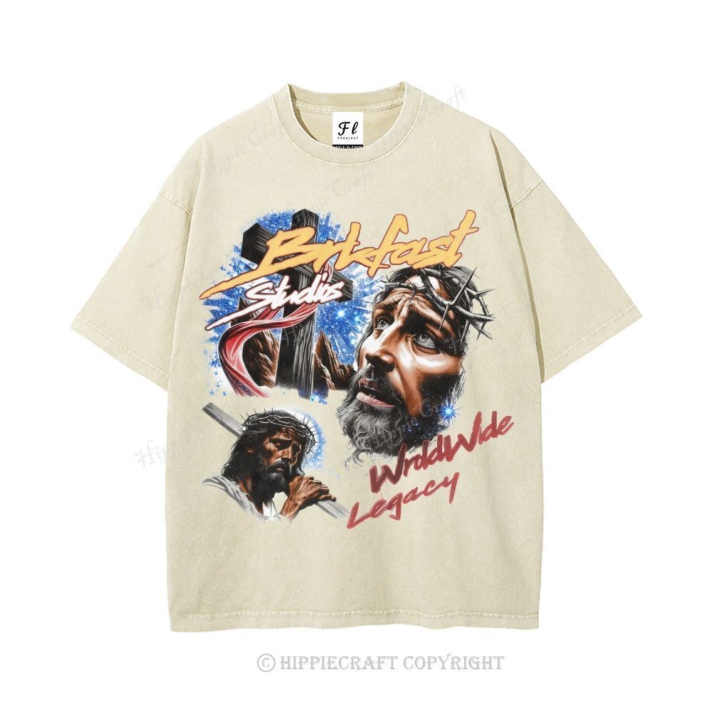 Unisex jesus bible Washed T-Shirt