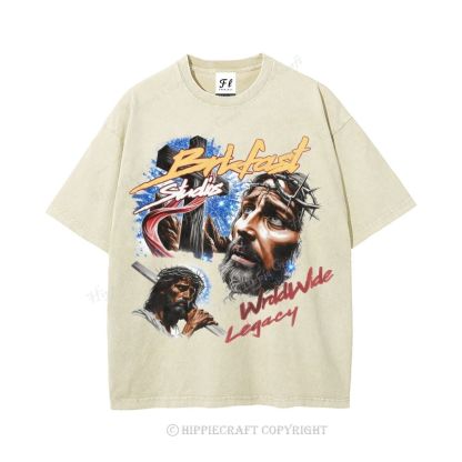 Unisex  jesus bible Washed T-Shirt