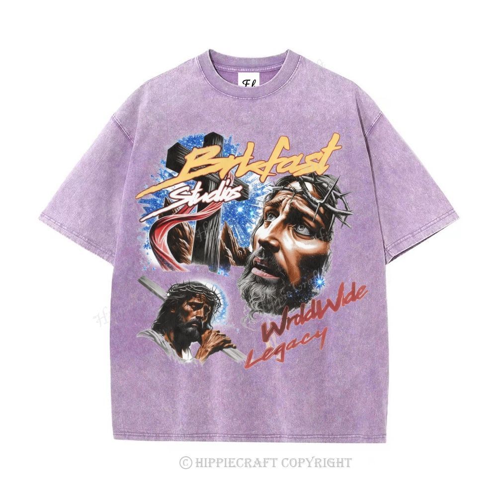 Unisex  jesus bible Washed T-Shirt