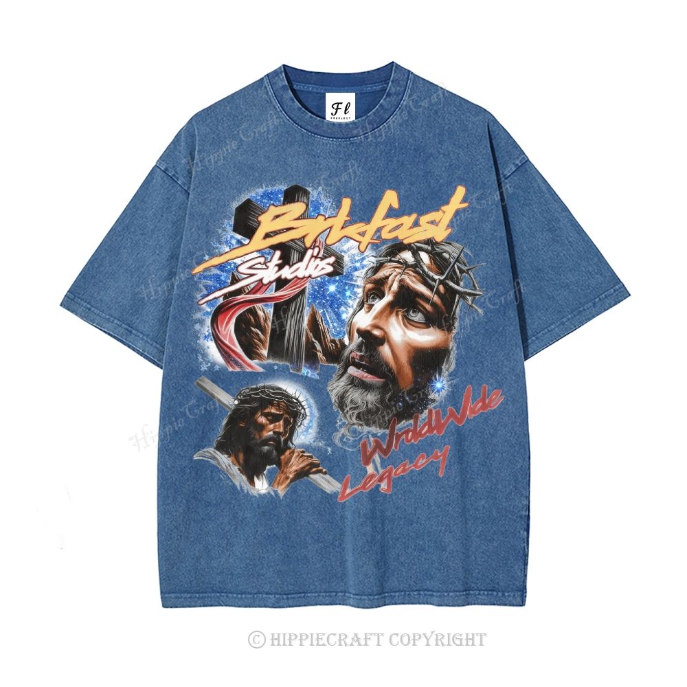 Unisex  jesus bible Washed T-Shirt